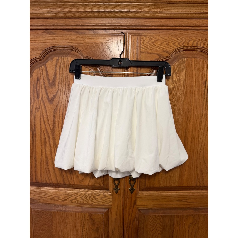 Lululemon Bubble-Hem High-Rise Skirt White Womens XS Tennis Workout Athletic Gym